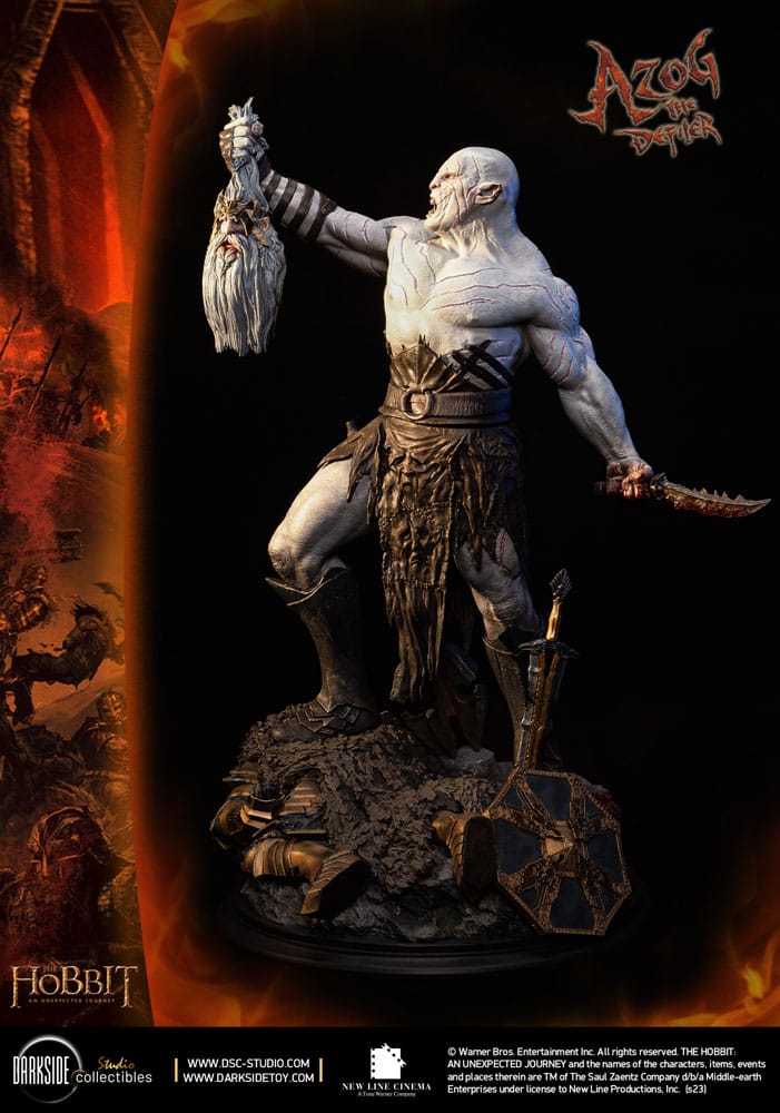 El Hobbit Un Viaje Estatua 1/3 MS Series Azog The Defiler John Howe Signature Edition Edition 90 cm