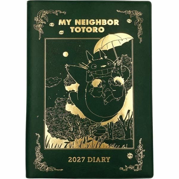 O Meu Vizinho Totoro Diário Totoro spinning top green gold foil