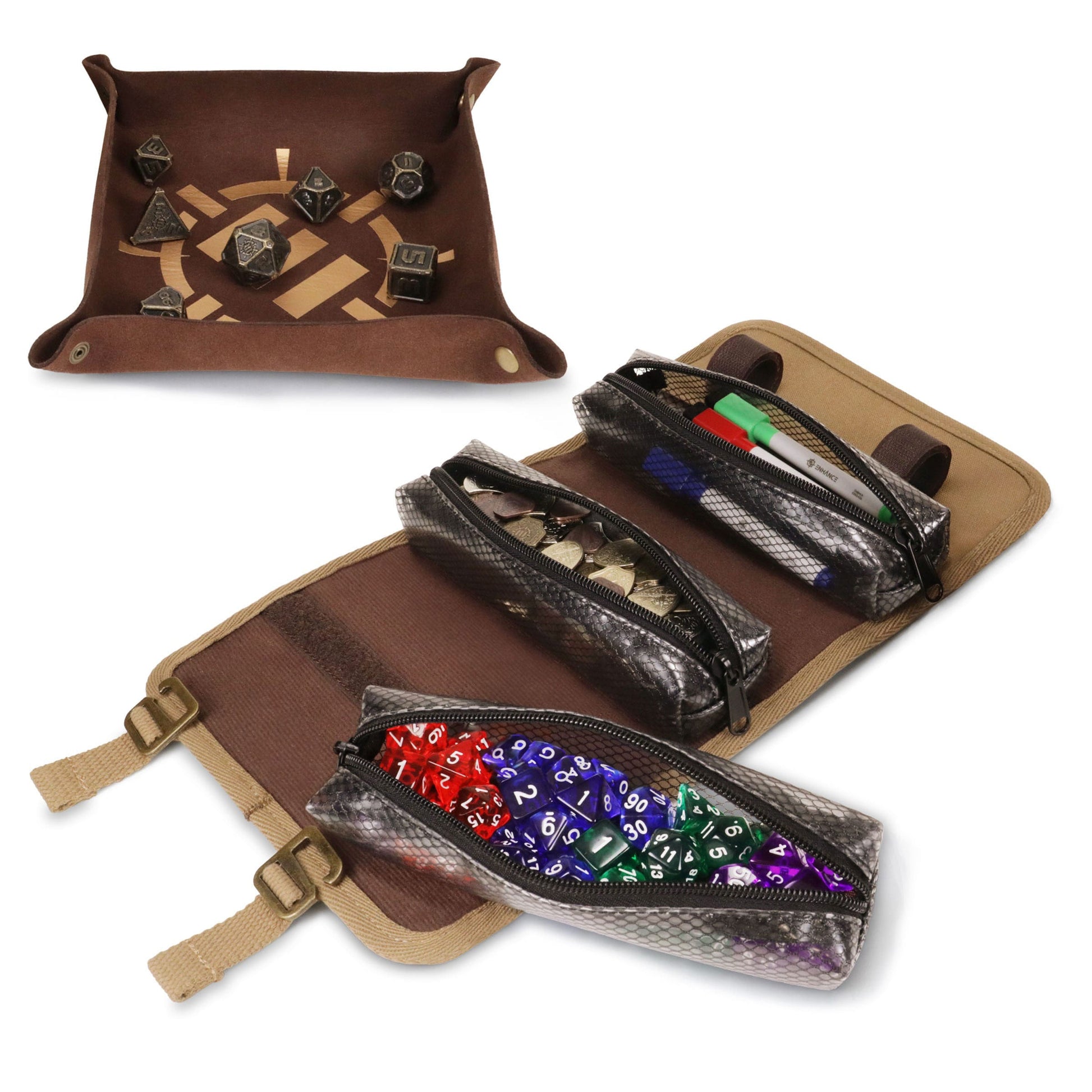 Enhance Juego de mesa Canvas Bolsa para dados Frikytopia