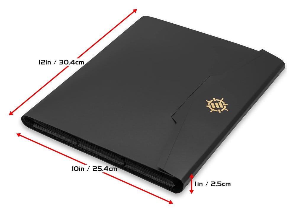 Enhance Binder Arquivo de Cartas de 9 Bolsos Preto 30 x 25 x 3 cm