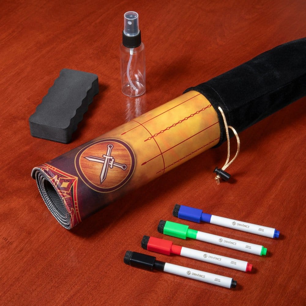 Enhance Tabletop Tapete de Jogo Deluxe Edition com Duel Tracker 81 x 36 cm