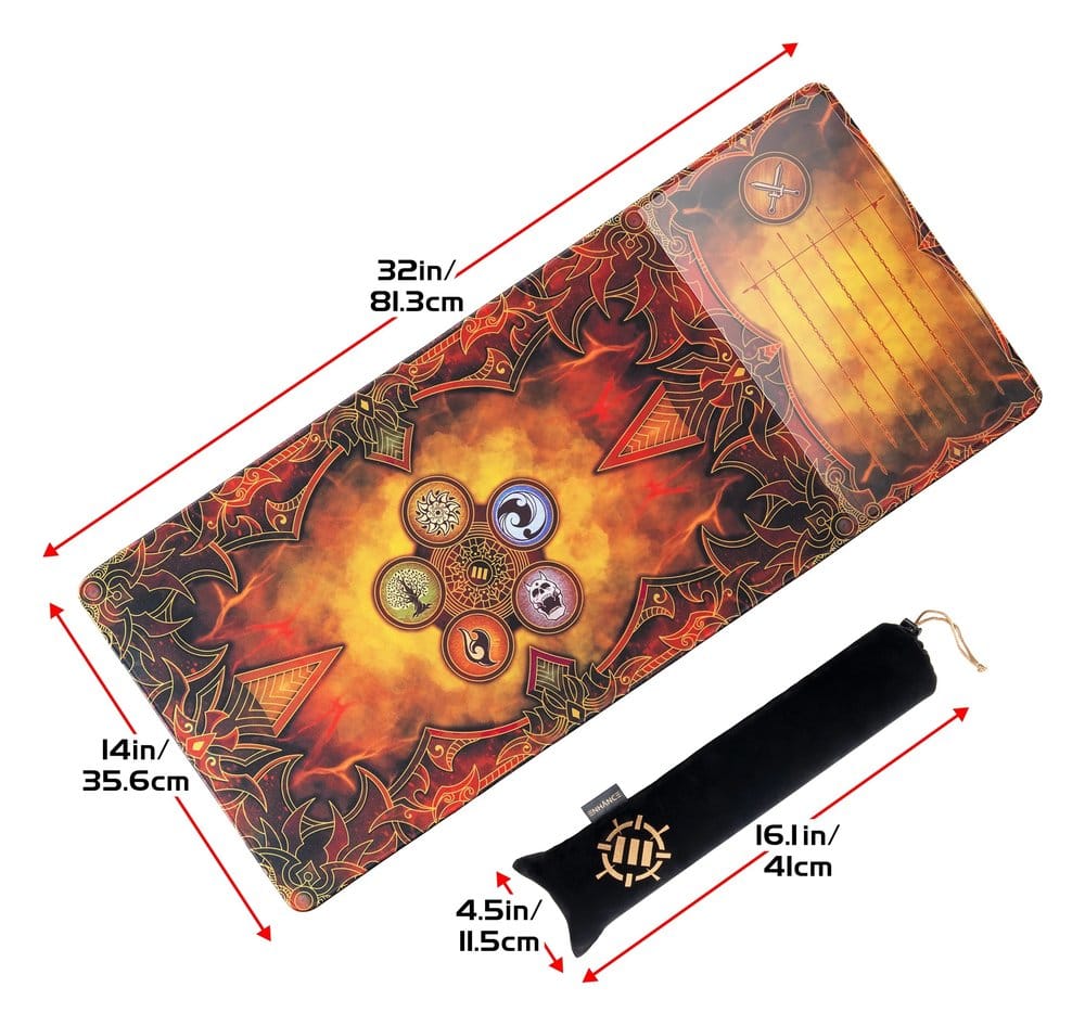 Enhance Tabletop Tapete de Jogo Deluxe Edition com Duel Tracker 81 x 36 cm