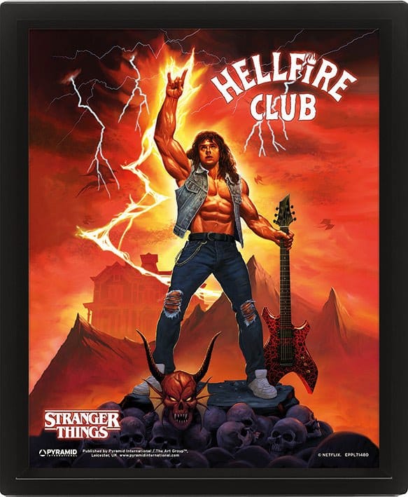 Stranger Things 4 Póster Efecto 3D Hellfire Tribute Frikytopia