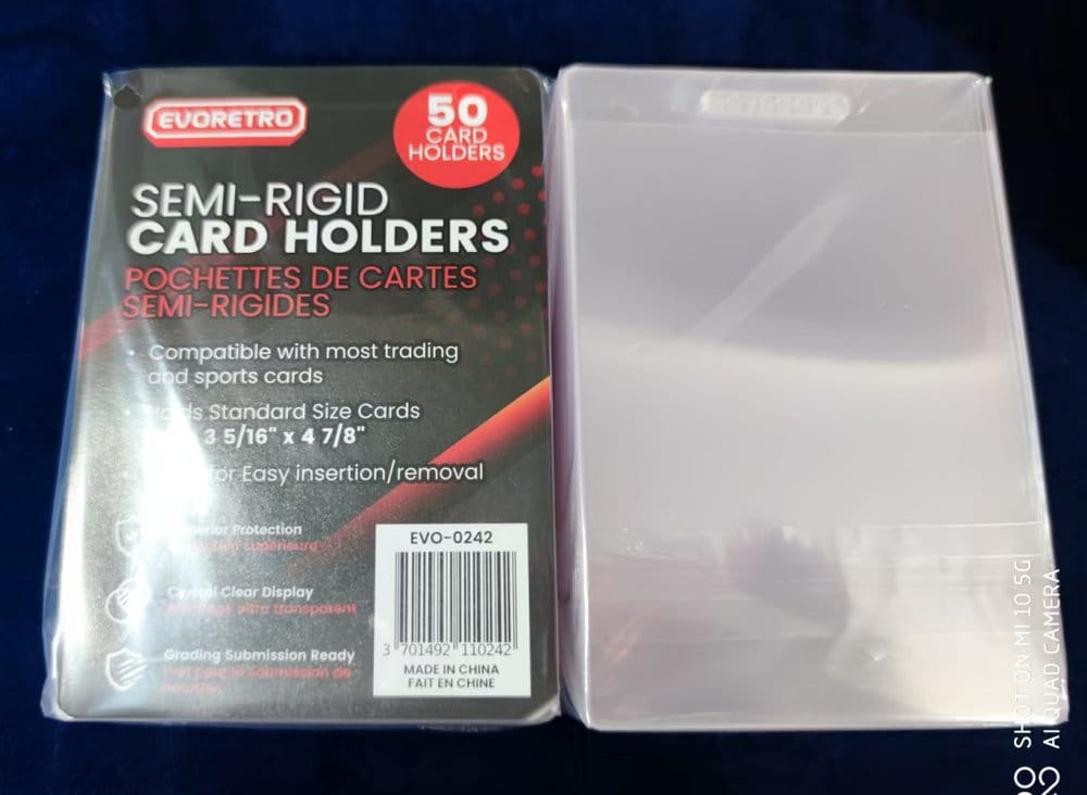 Evoretro pack 50 pochettes de cartes Semi-Rigid 8 x 12 cm
