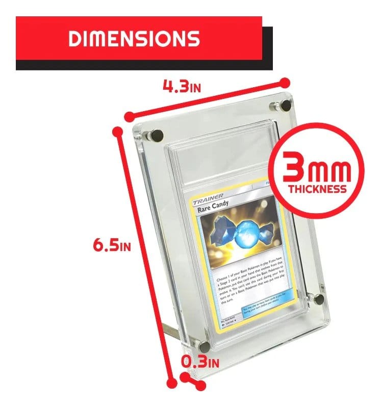 Evoretro Display de Acrílico para PSA Graded Cards 3mm