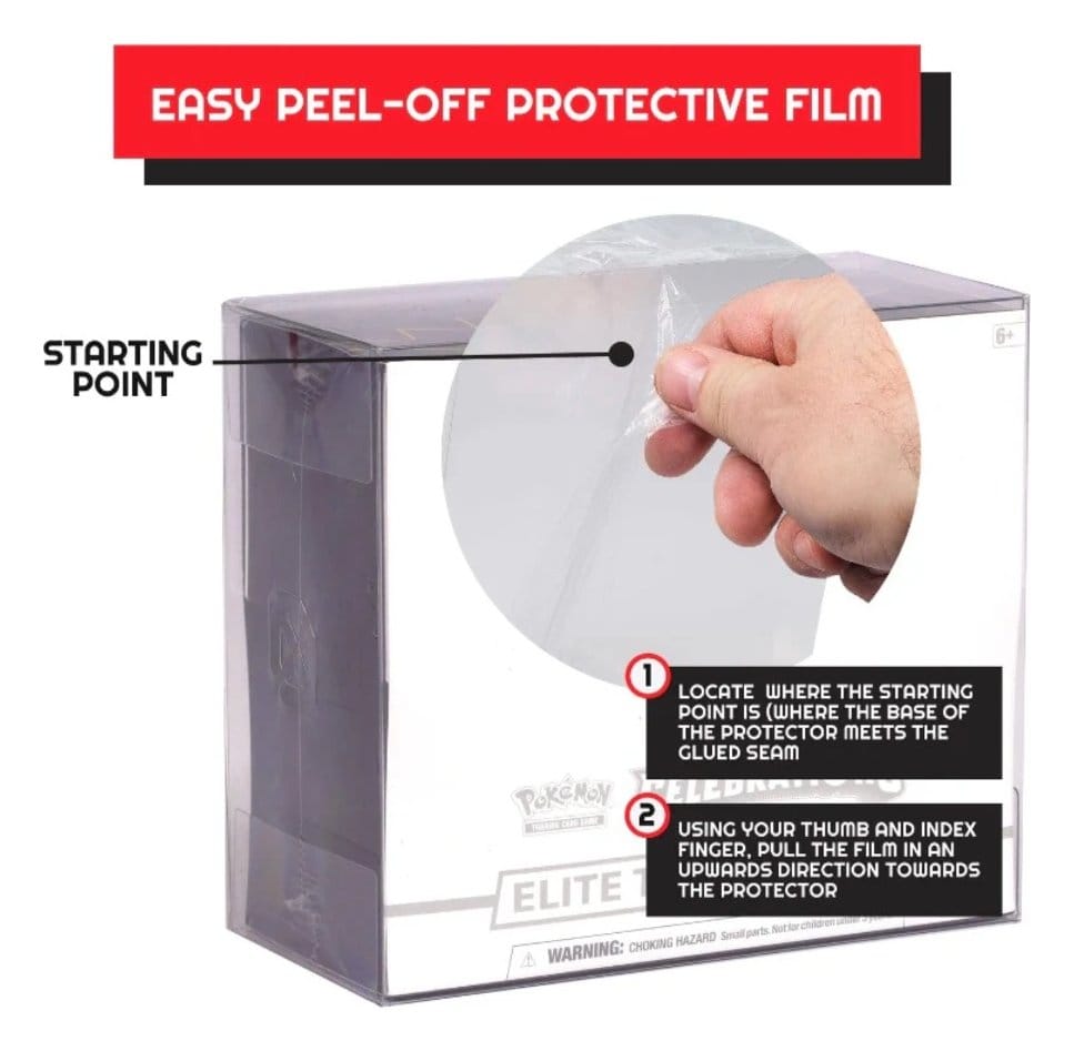 Evoretro Caja de PET Pack de 1 Protector para Pokémon ETB