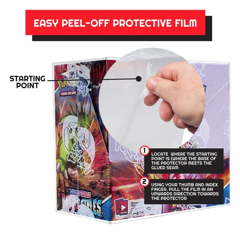 Evoretro Caja de PET Pack de 1 Protector para Pokémon Booster Box