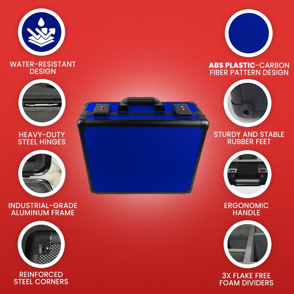 Evoretro Maleta TCG para 90 Tarjetas X Azul