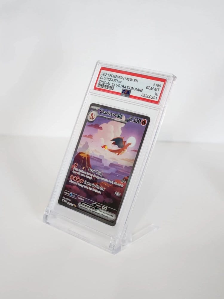 Evoretro Pack de 5 Display Stands para Graded Cards Slabs Transparente