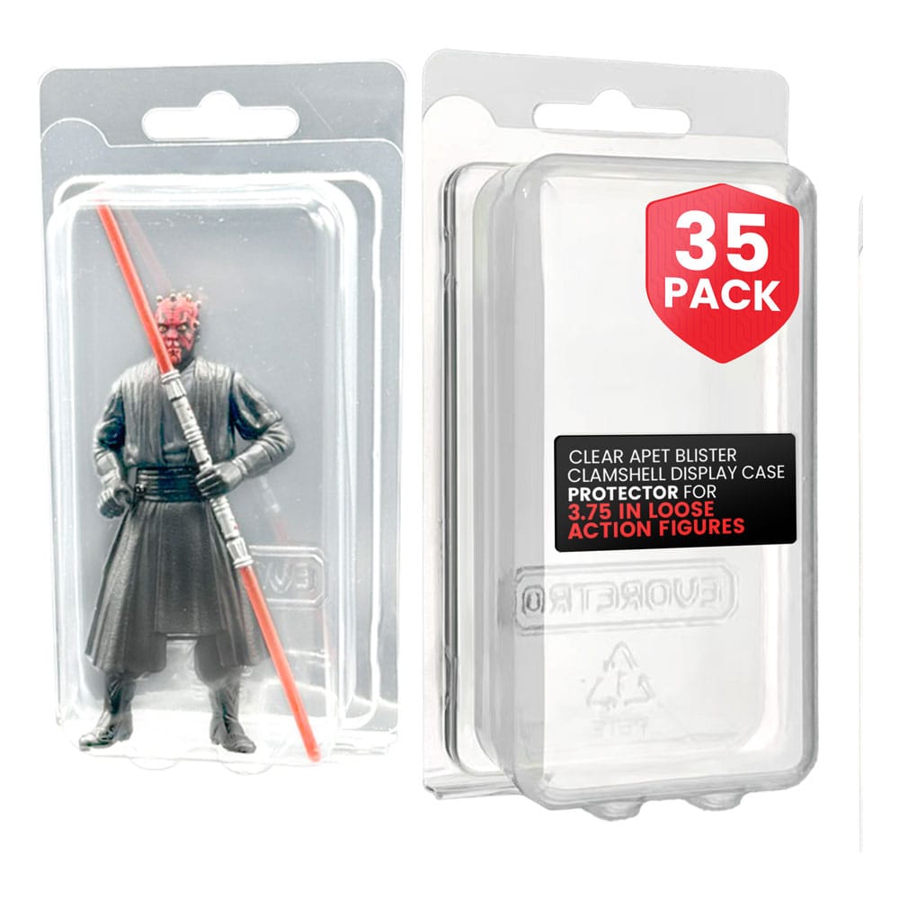 Caja de PET Clamshell pack de 35 Protector para figuras articuladas XL Frikytopia