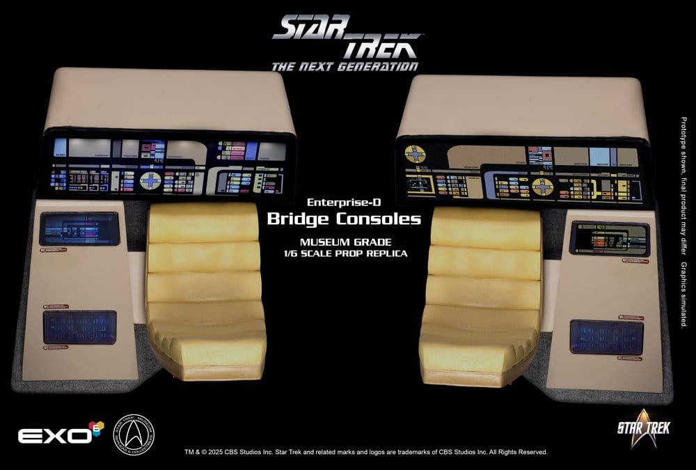 Star Trek: La nueva generación Réplica 1/6 Enterprise-D Bridge Consoles Set