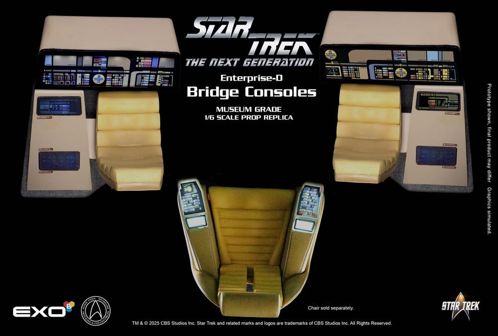 Star Trek: La nueva generación Réplica 1/6 Enterprise-D Bridge Consoles Set