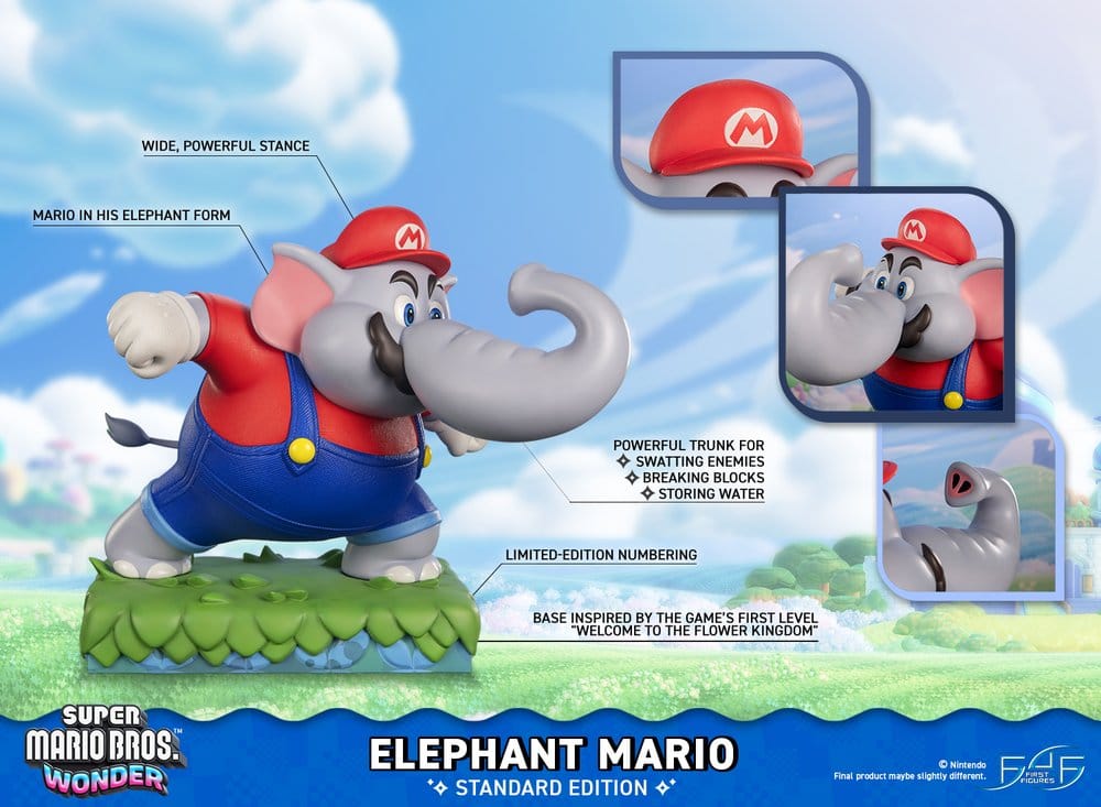 Super Mario Bros. Wonder Resin Estatua Elephant Mario Standard Edition 43 cm