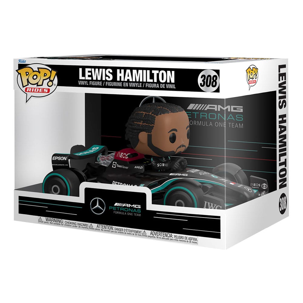 Fórmula 1 POP! Rides Super Deluxe Vinyl Figura Mercedes Hamilton 15 cm