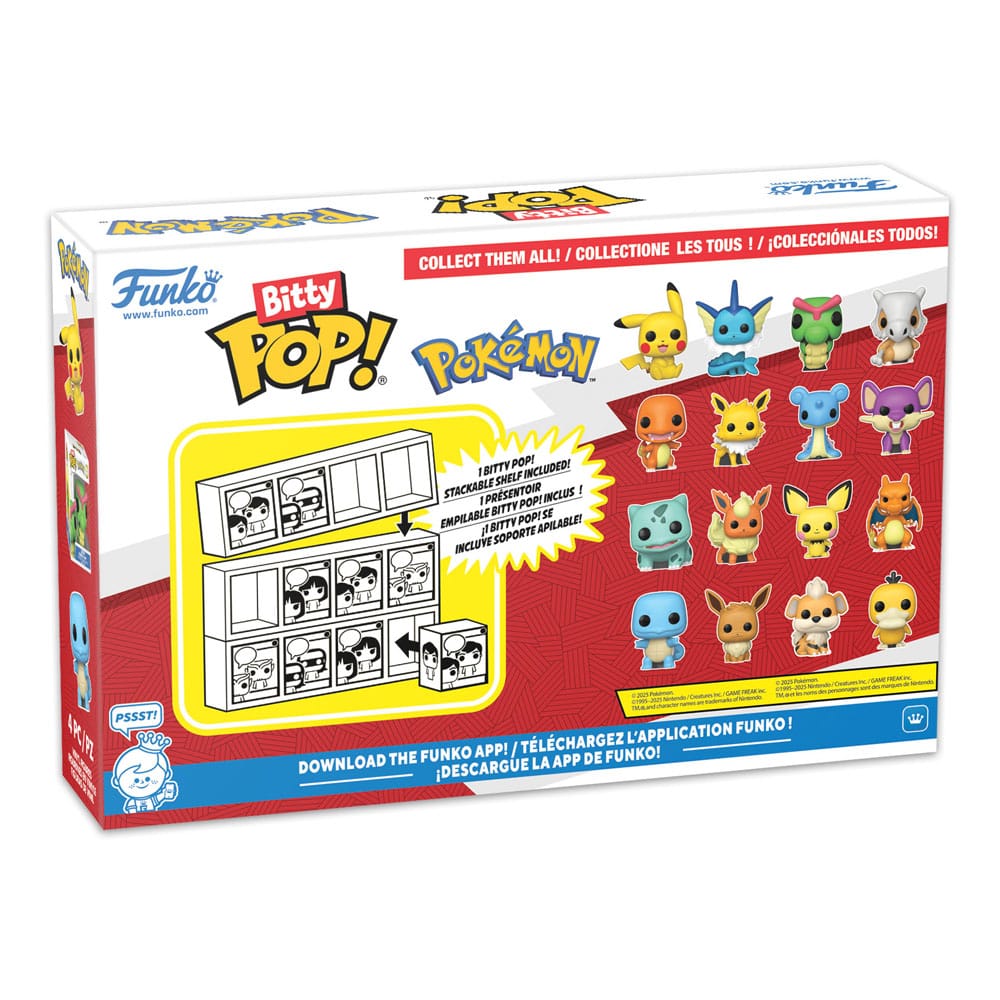 Blister 4 figuras Bitty POP Pokemon Bulbasaur