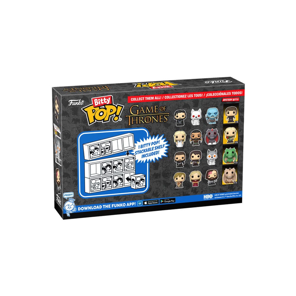 Blister 4 figuras Bitty POP Juego de Tronos Jon Snow