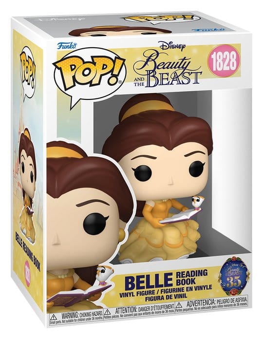 A Bela e a Fera Pop! Disney Figura Vinyl Readers- Belle w/Book 9 cm