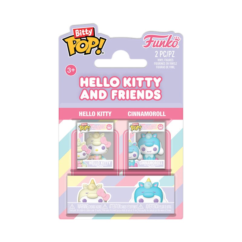 Hello Kitty Pack de 2 Figuras Bitty POP! Vinyl HK & Cinnamonroll 2,5 cm Frikytopia