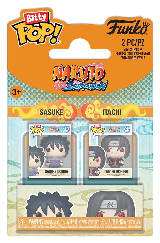 Naruto Pack de 2 Bitty POP! Vinyl Figuras Sasuke & Itachi 2 cm Frikytopia