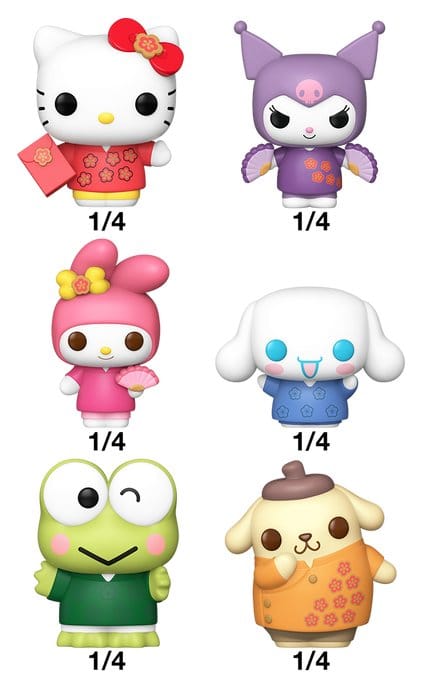 Hello Kitty & Friends Display de 24 Figuras Bitty POP! Single Vinyl PDQ 2,5 cm