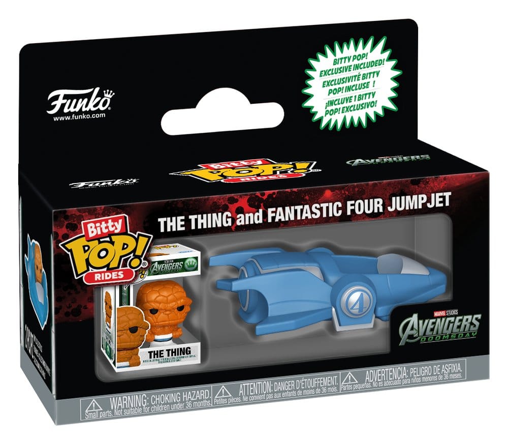 AVD Bitty POP! Rides Figura de Vinil The Thing and Fantastic Four Jumpjet 2 cm