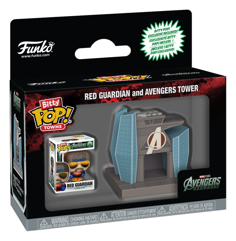 AVD Bitty POP! Towns Figura Vinyl Red Guardian and Avengers Tower