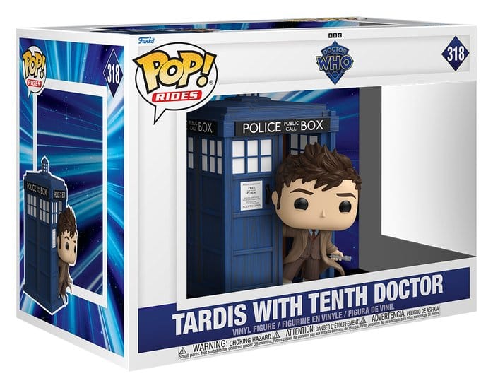 Doctor Who POP! Rides Deluxe Vinyl FiguraTenth Doctor with TARDIS 9 cm