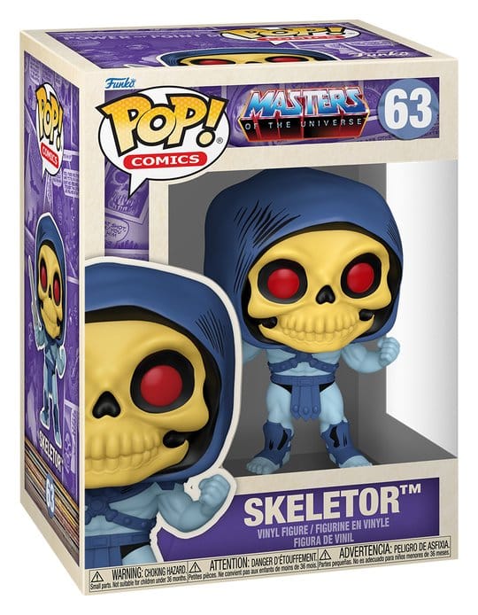 MOTU Vintage Figura POP! Comics Vinyl Skeletor 9 cm
