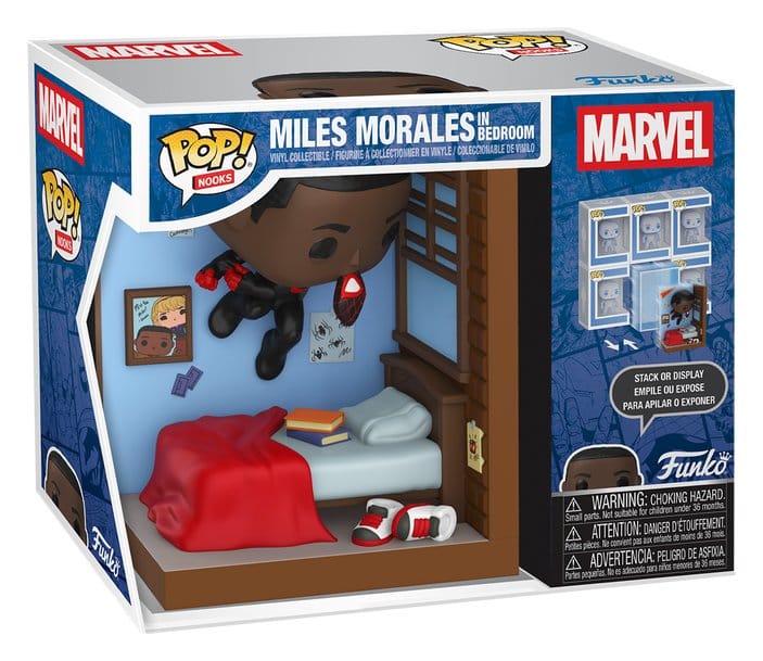 Marvel Pop! Nooks Diorama de Vinil Miles in Bedroom 16 cm