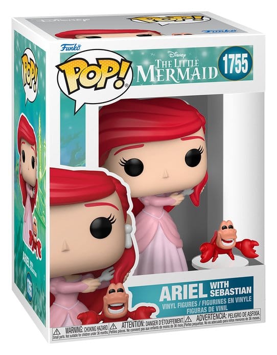 La sirenita Figura POP! Vinyl S3 – Ariel with Sebastian 9 cm