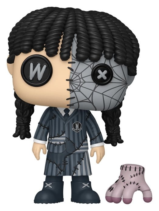Wednesday POP! Televison Vinyl Figura Patchwork: Wednesday with Thing 9 cm Frikytopia