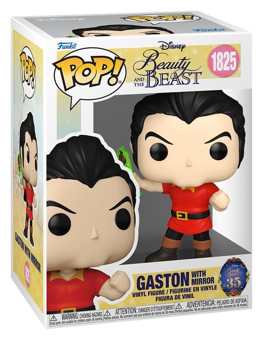 La bella y la bestia Figura POP! Disney Vinyl Gaston w/Mirror 9 cm