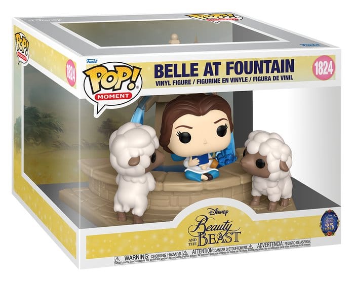 La bella y la bestia POP! Moment Vinyl Figuras Belle at Fountain 15 cm