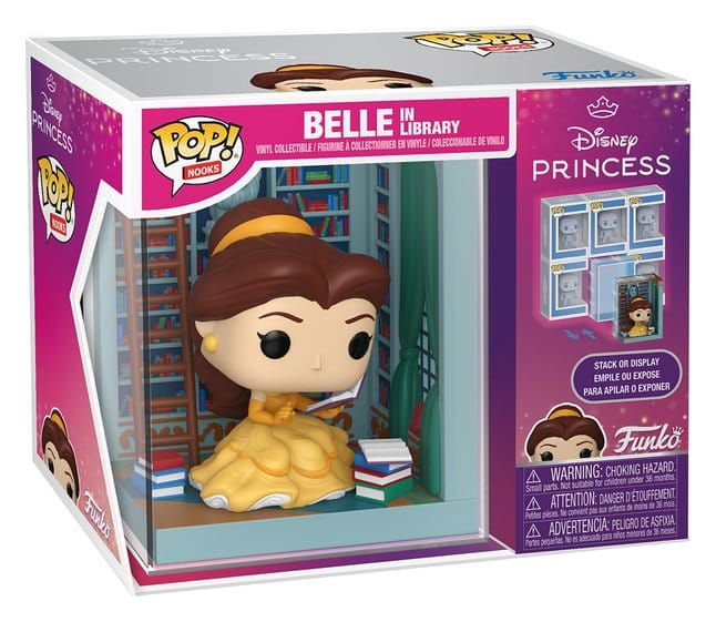 La bella y la bestia POP! Nooks Diorama de vinilo Belle in Library 16 cm