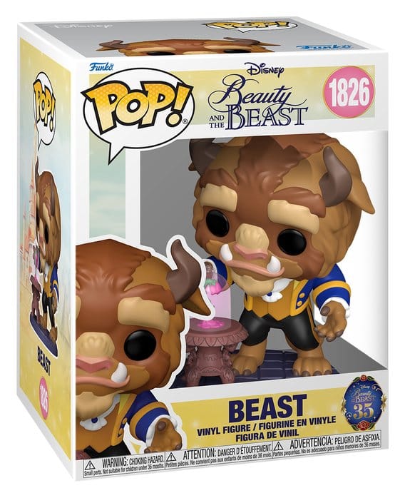 La bella y la bestia Figura POP! Premium Vinyl Beast with Enchanted Rose 15 cm