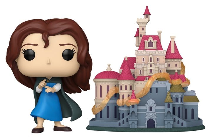 La bella y la bestia POP! Town Vinyl Figuren Belle with Castle 9 cm