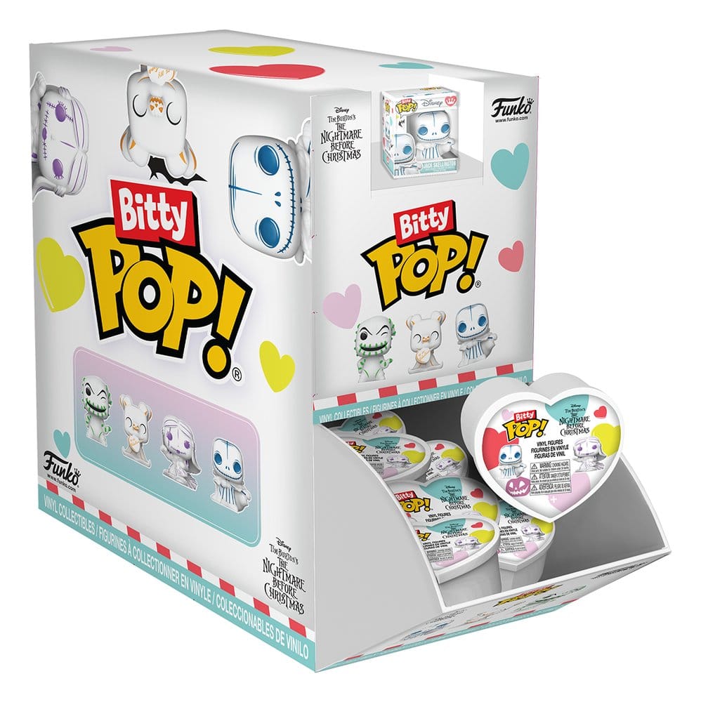 Pesadilla antes de Navidad figura Pocket POP! Vinyl Hearts Valentines PDQ Display (24) 2,5 cm