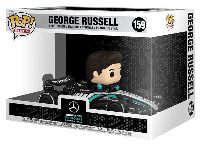 Fórmula 1 POP! Rides Super Deluxe Vinyl Figura Mercedes Benz - George Russell 15 cm