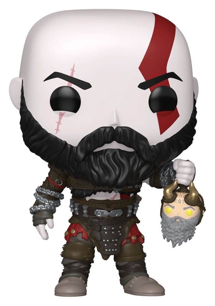 God of War: Ragnarök Figura POP! Games Vinyl Kratos w/Mimir's Head 9 cm Frikytopia