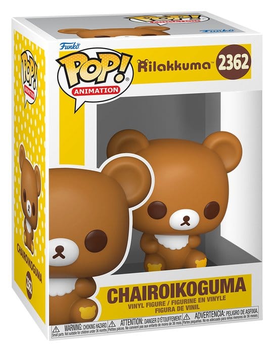 Rilakkuma Boneco POP! Animation Vinil Chairoikoguma 9 cm