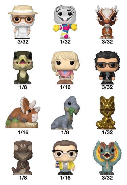 Jurassic Park Bitty Pop! Figuras de vinil 2 cm Expositor (32)