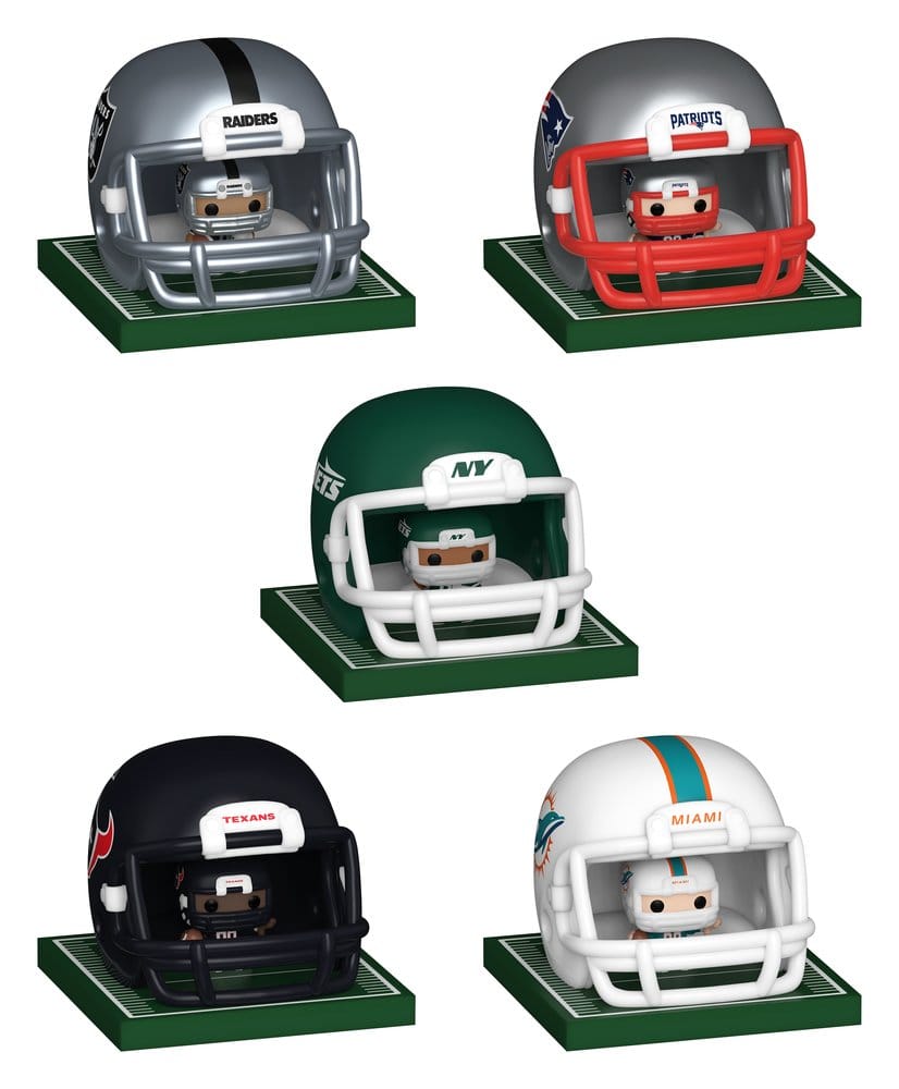 NFL Bitty POP! Helmets Vinyl Figures AFC Series 1 Surtido (12)
