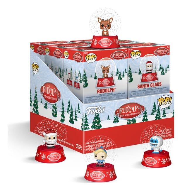 Rudolph, el reno de la nariz roja Mystery Minis bolas de nieve 12 pc 5 cm Expositor Blind Box (12)