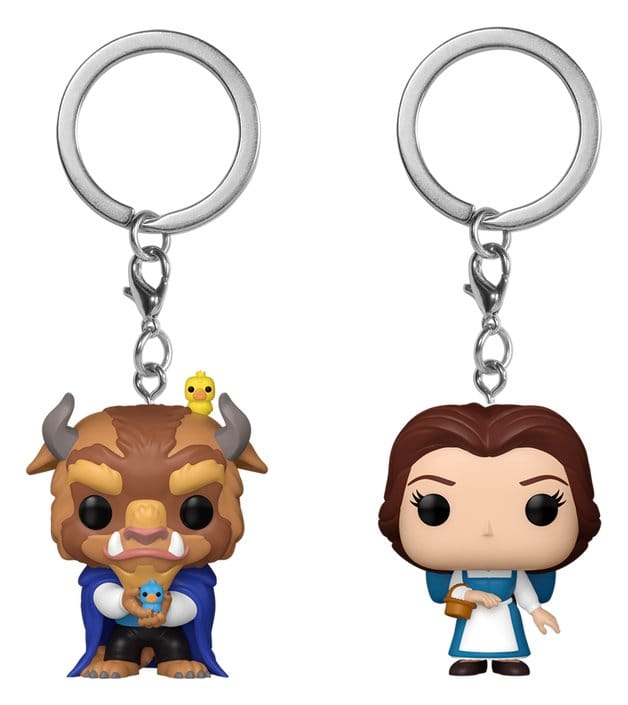 La bella y la bestia Pack de 2 Llaveros POP! Vinyl Belle & Beast 4 cm Frikytopia