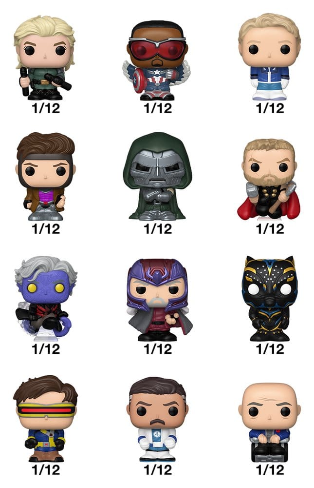 Avengers: Doomsday Display de 24 Figuras Bitty POP! Single Vinyl PDQ 2,5 cm