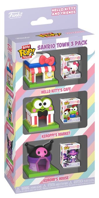 Sanrio Bitty POP! Towns Vinyl Pack de 3 Figuras SanrioTown