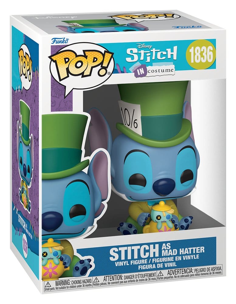 Lilo & Stitch POP! Disney Vinyl Figura Stitch as Mad Hatter 9 cm