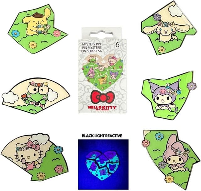 Sanrio by Loungefly Chapas esmaltadas Blind Box Hello Kitty & Friends Flower Crown Puzzle Expositor (12) Frikytopia