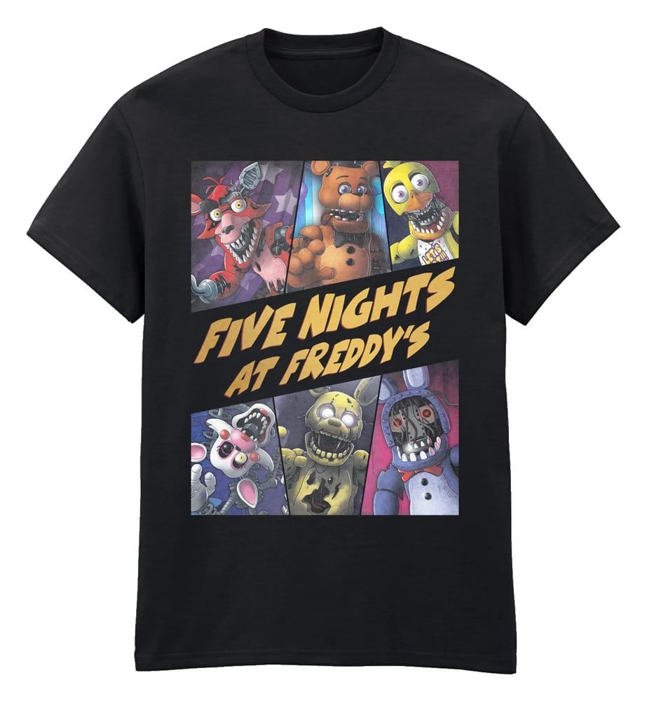 Five Nights at Freddy's T-shirt Withered Group Black Tamanho M