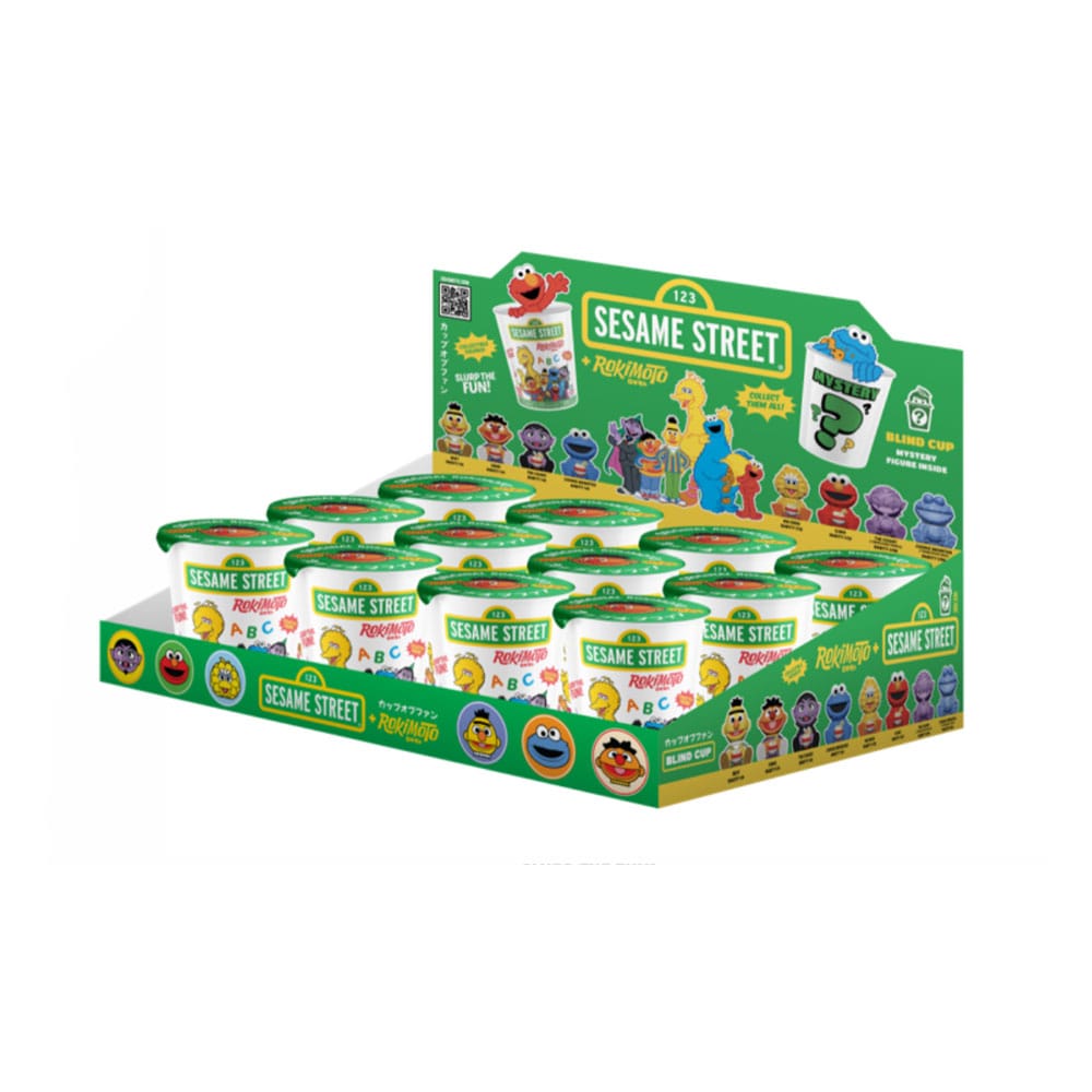 Sesame Street Rokimoto Cup of Fun Figuras Blind Box 10 cm Wave 1 Expositor (12) Frikytopia